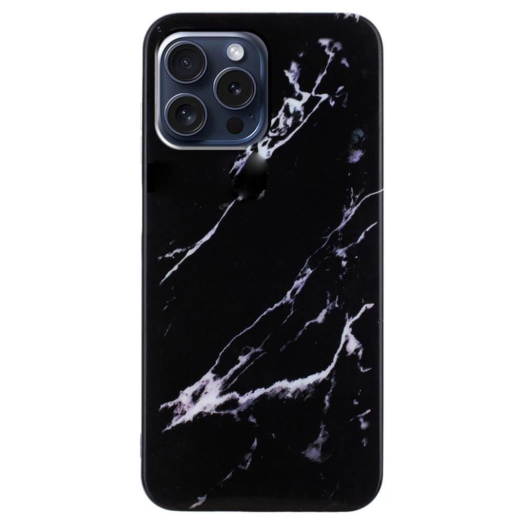 For iPhone 16 Pro Max TPU Case Marble Pattern Printing Mobile Phone Back Cover