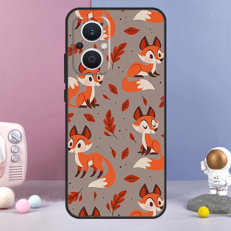 Cartoon Foxes Animal Funda For OPPO Reno 11 F 12F 13F 14F 10 12 13 14 Pro 7 8 Lite OPPO Find X9 X6 X5 X8 Pro Case