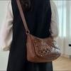 Velkokapacitní vícevrstvá dámská taška Taška pro středněvěkou matku Měkká kožená crossbody taška
