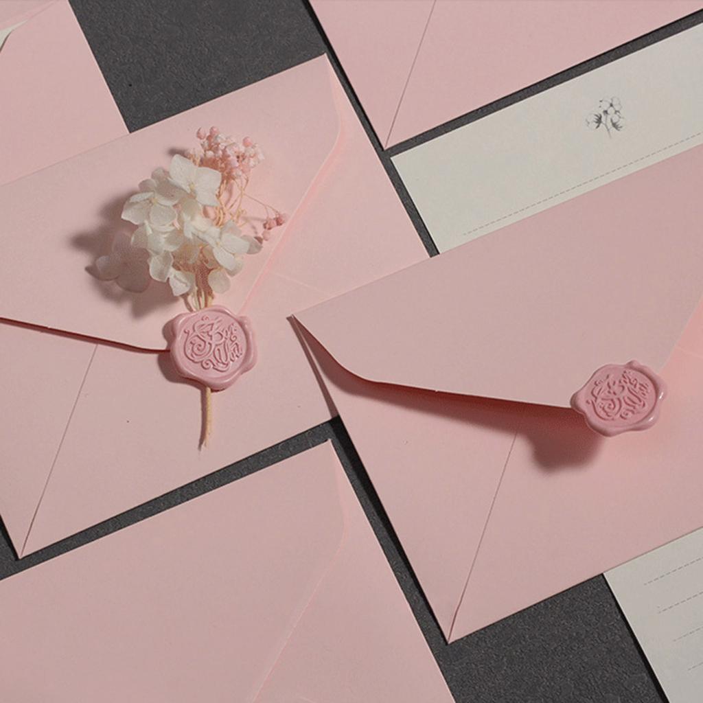 5 Pcs Pink Envelopes Paper Envelopes Romantic Envelopes Invitation Envelopes for Greeting Cards Party Invitations