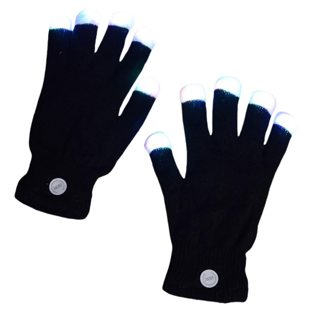 Finger Light Up Glow Rave Gloves LED Colorful Flashing Finger Lighting Gloves Gifts for Kids Teens Christmas Stocking Stuffers