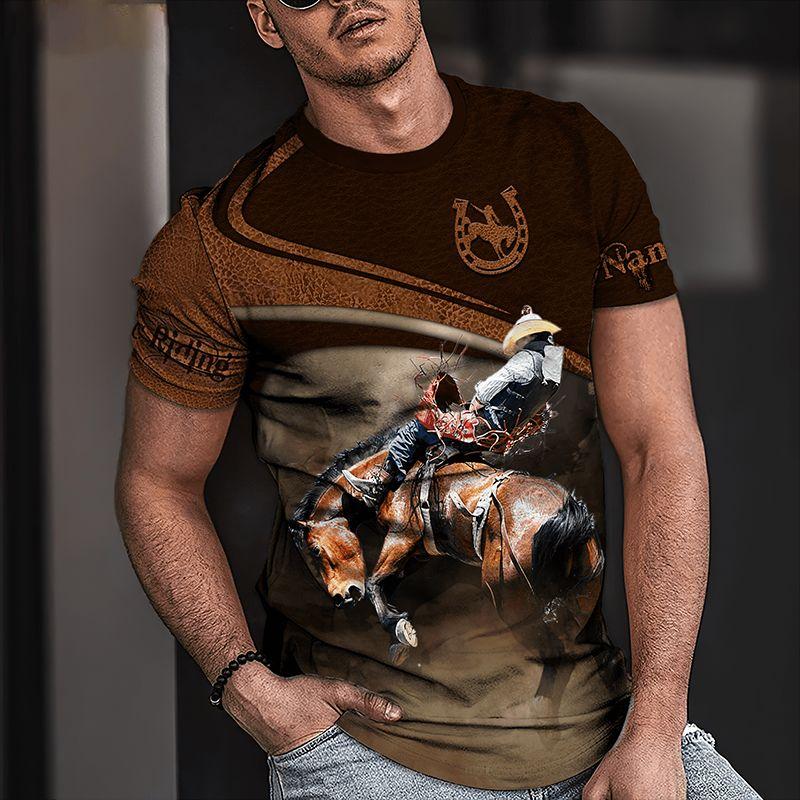 3D Print Horse T-Shirts Unisex Fashion Women's Tee Shirt Large Loose O-Neck T-Shirt Casual Short Sleeve T Shirt Horse Clothes
