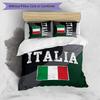 Italy Football Printed Bedding 3 Piece Set Cozy Breathable Bed Cover Set as Housewarming Holiday Gift