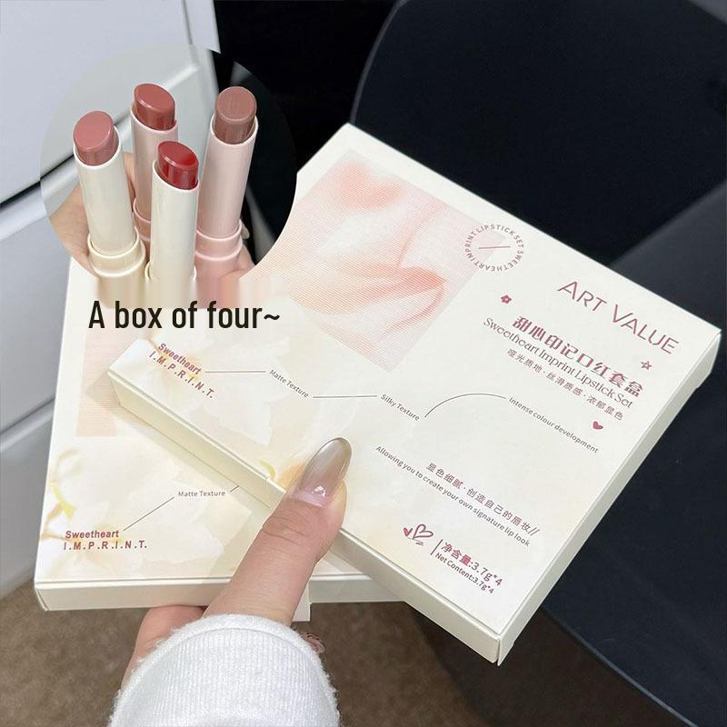 Art Value Sweetheart Lipstick: Soft Mist, Natural Whitening Pink, Single Stick Set