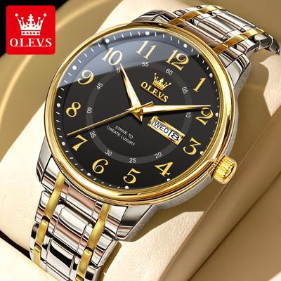 Marca relógios moda duplo calendário relógio de quartzo simples negócios à prova dwaterproof água relógio masculino