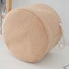 With Handle Plush Bucket Organizer Circular Sundries Storage Box Snack Toy Storage Basket  Key