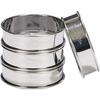 Tartlet Ring - PATISSE - Square Model - D: 8 Cm - Stainless Steel - Set of 4