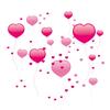 [Q8358] - Pink 'Love' Sticker Sheet (hearts) - 50x70 Cm