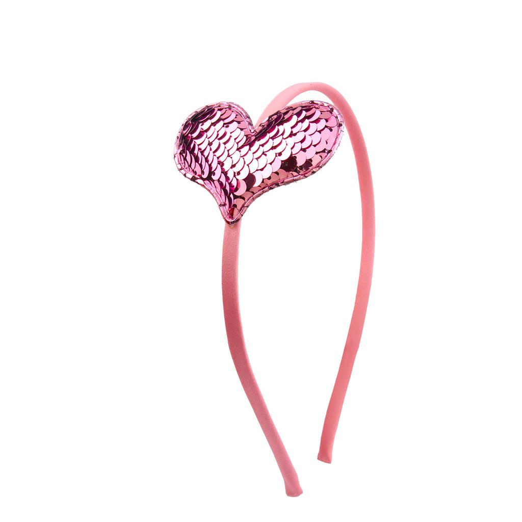 Heart Headband for Girls Candy Color Sequins Hair Band Christmas Birthday Festival Gift Hair Accessories Set