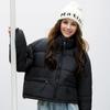 Women's Winter Jacket New Female Pure Color Stand Collar Thicken Parkas Coat Women's Casual Short Cotton Jacket Women's Clothing