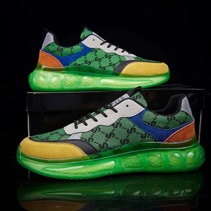 Fashion 2024 Latest Men's Thick Soled Height Increasing Versatile Casual Shoes Fashionable Campus Style Youth Running Sports Shoes