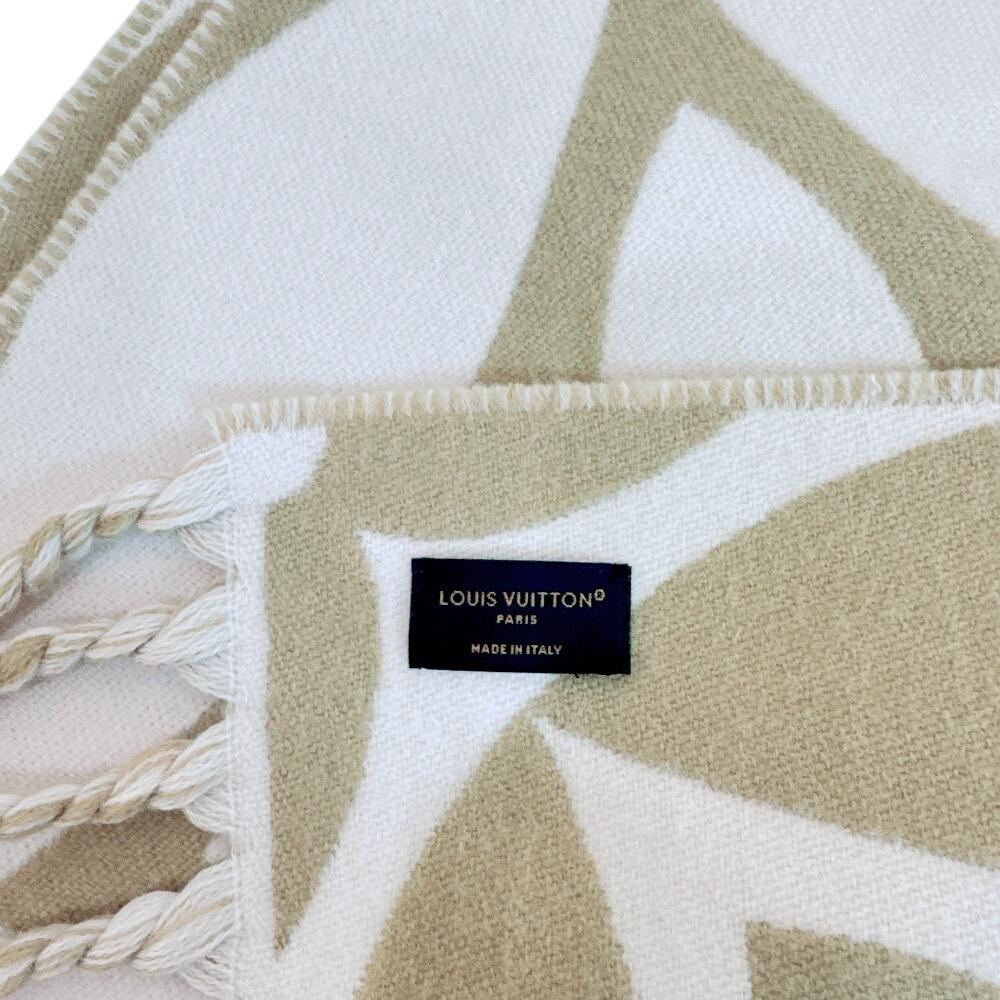 LOUIS VUITTON M79213 wool Scarf LV Medallion Scarf beige wool Used