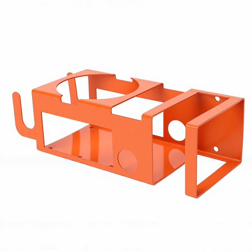 Orange Mug Drink Holder Wall Mounted Mug Cup Holder Multifunctional Woodworking Tool Organizer for Garage Workshop