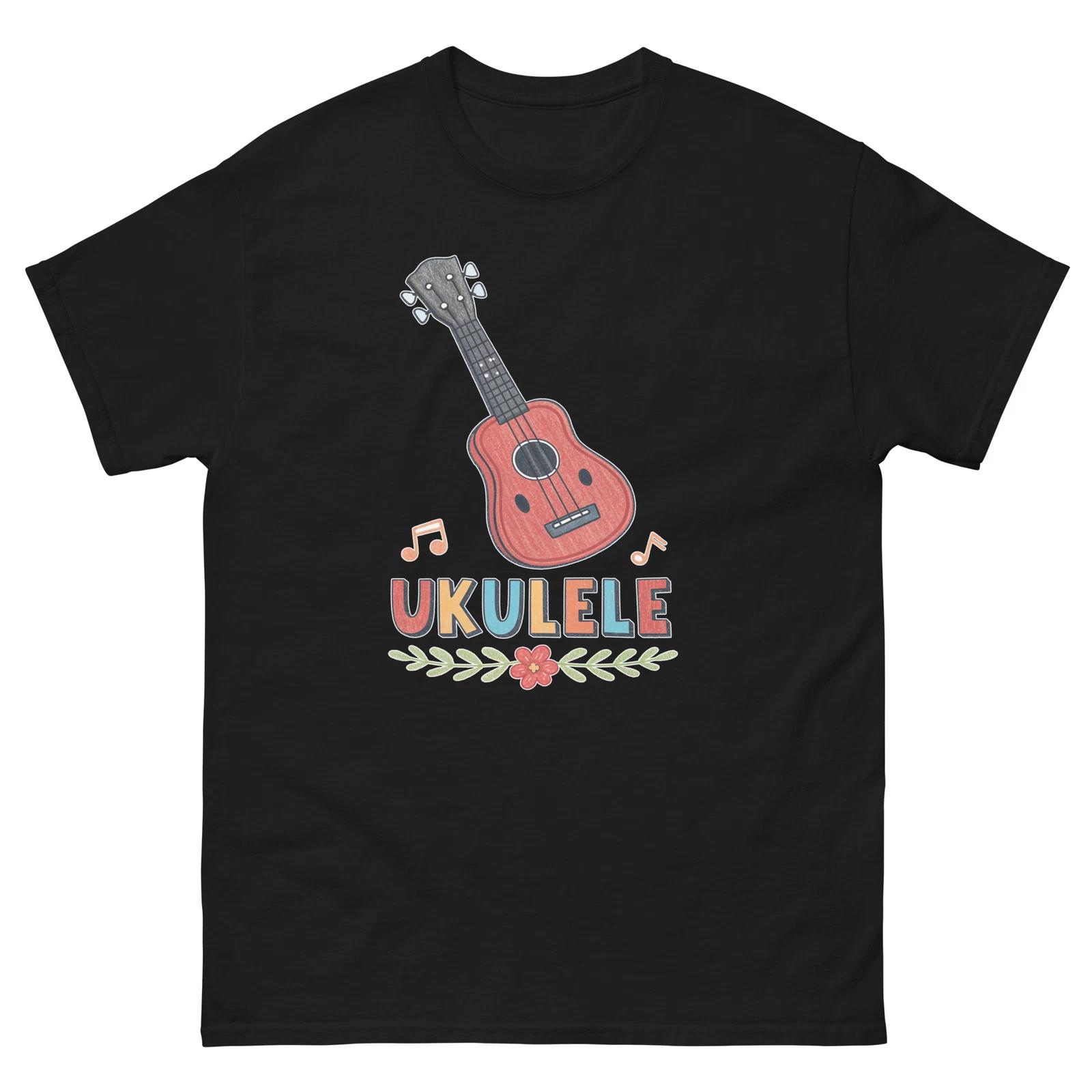 Ukulele Musical Instrument Illustration T-Shirt 2XL