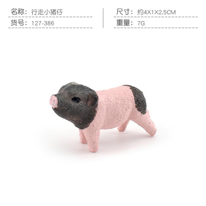 Simulation Forest Animal Set Model 10-Piece Fox Mink Bear Beaver Piglet Desktop Static Ornament Toy Batch