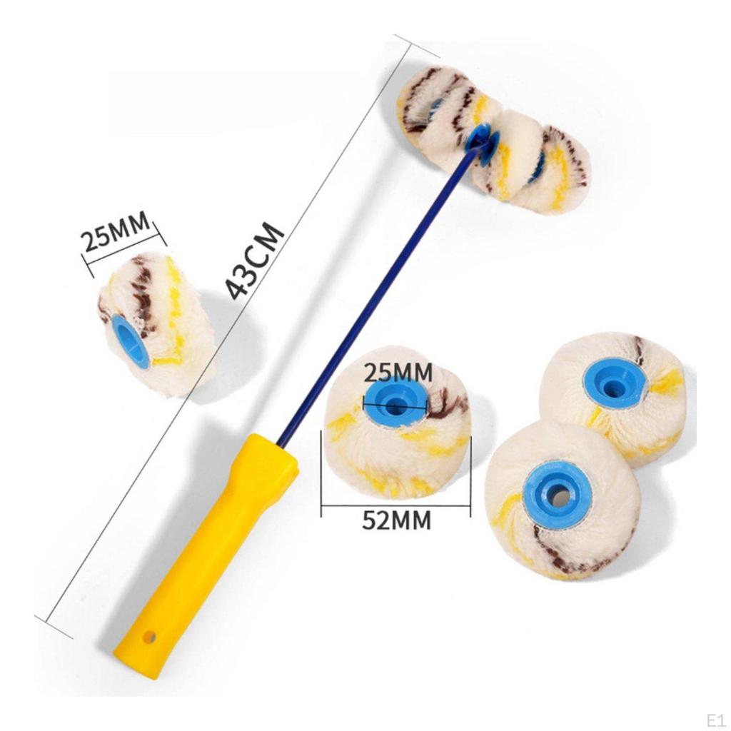 Pipe Paint Roller Professional Results Railing Painter Tool Washable and Reusable Curved