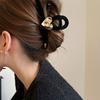 Elegant Vintage Heart-Shaped Hair Claw Acrylic, Perfect for Ponytails & Updos