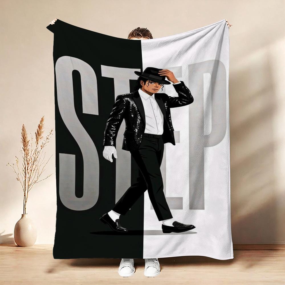 Michael Jackson Dangerous World Tour Theme Printed Blanket Skinfriendly Warm Throw Blanket For Camping Travel Party Decor Gift For Friends