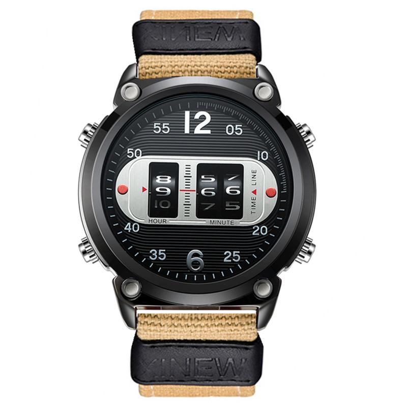 

Men s Fashion Nylon Strap Creative Roller Design Watch