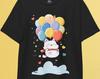 Kawaii Balloon Cat T-Shirt and Kids Tshirt | Pastel Goth Shirt and Kids Tshirt