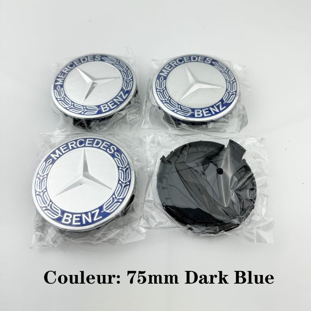 for logo Emblem 4Pcs 75mm Mercedes Benz B/C/E/S Class A Class C200 LGLC GLK CLA GLA GLE GL Car Wheel Center Hub Caps Cover Badge QO1
