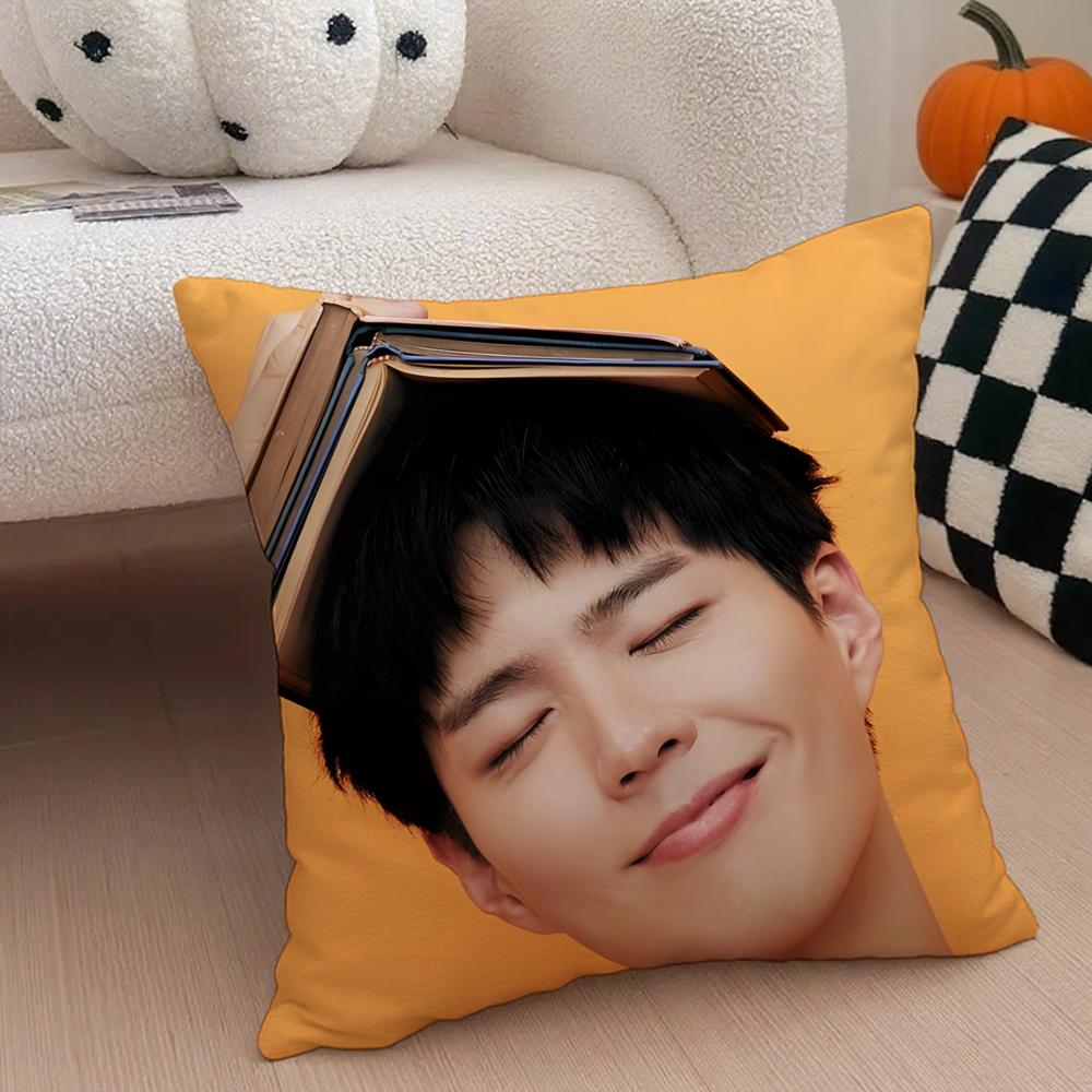 Charming Korean Handsome Actor PPark Bogum Cushion Cover Throw Pillow Cover Hidden Button Durable Polyester Chair Cushion