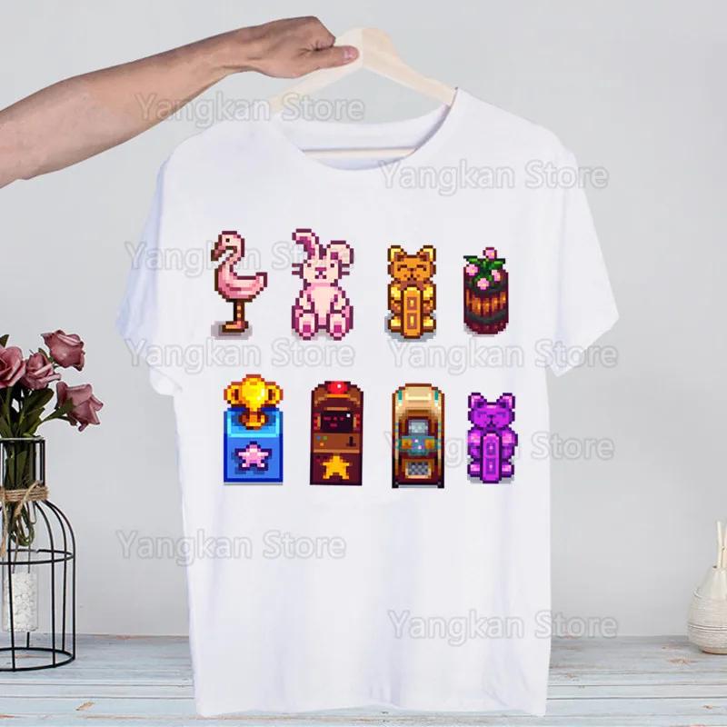 Trička Stardew Valley Vtipná Hip Hop Letní Dámská Pánská Trička Streetwear Ulzzang Harajuku Tričko