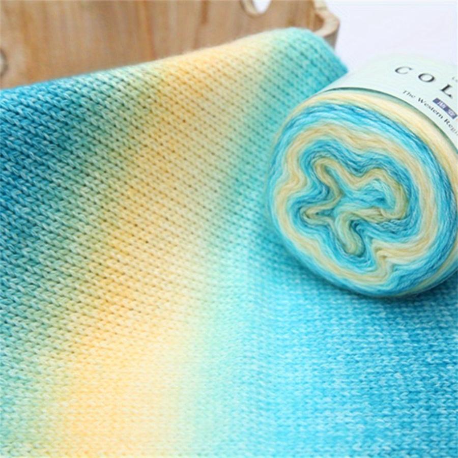 3pcs Ombre Yarn Bundle Chunky Cotton for Knitting & Crochet Thick Gradient Blanket Yarn Kit Total 300g DIY Assortment