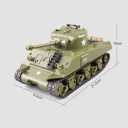 HJKLMM 2.4Ghz Remote Control Tank, 1/30 Scale Model of American Sherman M4A3/Pershing M26 Medium Tank, Simulation Sound/Action, Infrared Battle (M4A3)