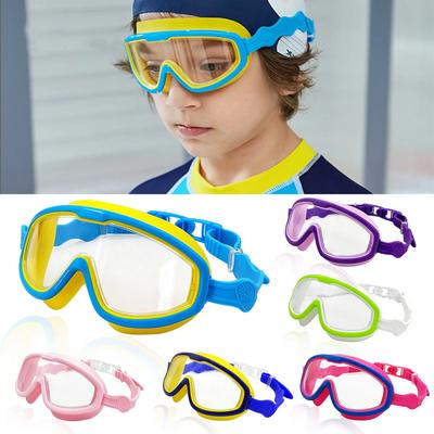 Gafas de natación para niños con montura grande, antivaho, visión amplia, equipo de natación para niños y niñas, gafas para piscina