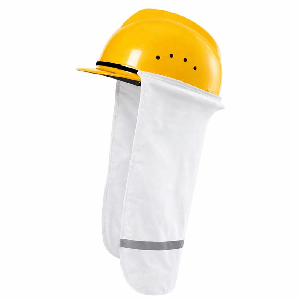 

With Reflective Stripe Hard Hat Sun Shade Sun-proof Hard Hat Cover Work Accessory білий