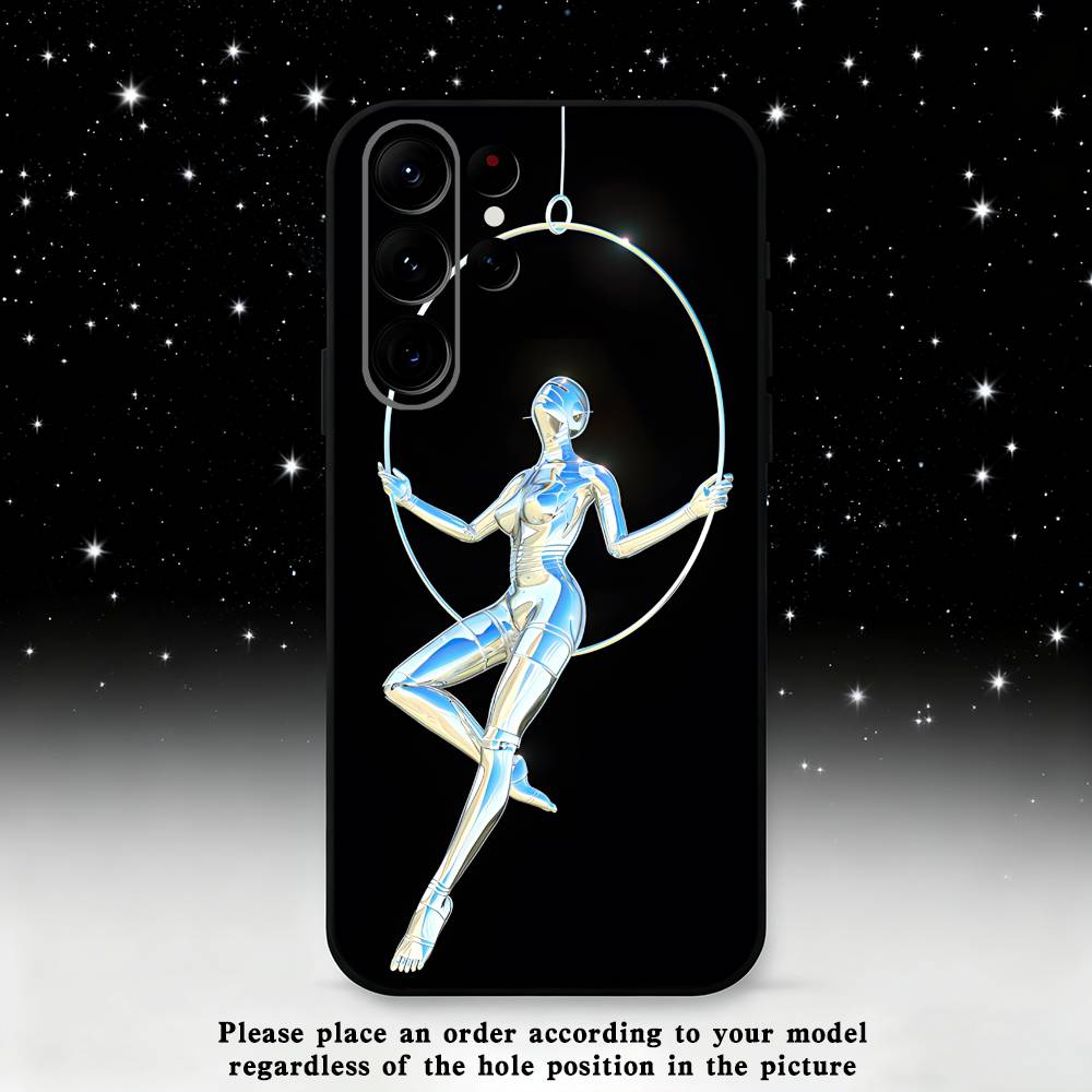 Art Hajime S-Sorayamas Phone Case For Samsung S25,S24 Ultra,S20,S30 plus,S22 plus,S23,S30 Ultra 5G Silicone Black Shell