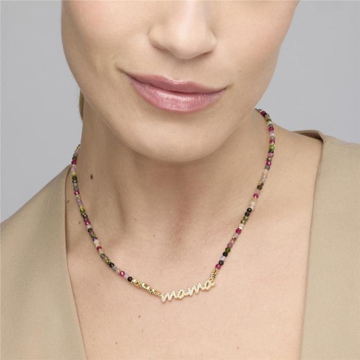 Collier Luxenter Mama en argent 925 tourmaline multicolore