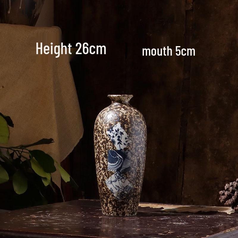 Простая керамическая ваза для сухих цветов - Декор для дома в японском стиле