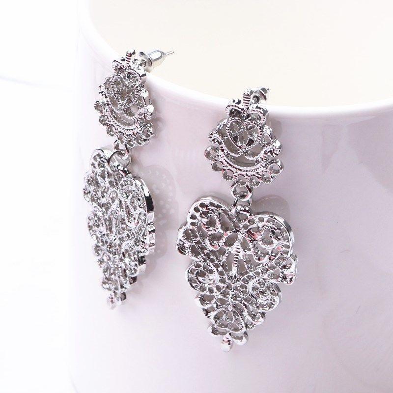 European Fashion Exaggerated Bohemian Hollow Leaves Flower Big Pendants Drop Earrings For Women Jewelry Brincos Bijoux Gift