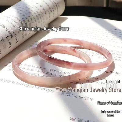 Glass Jade Imitation Jingle Bracelet & Anklet: Ancient Hanfu-Inspired Thin Style