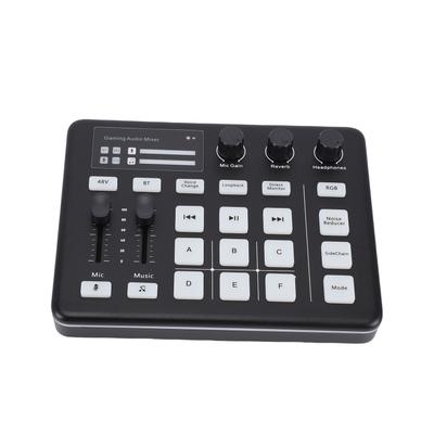 Gaming Sound Mixer RGB Light   Accompaniment Live Streaming Sound Card Voice Changer