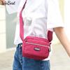 Kadın Su Geçirmez Naylon Omuz askılı çanta Hafif Paket Büyük Kapasiteli Rahat Düz Renk Seyahat Crossbody Çanta Çanta