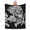 Okarun Dandadan Anime Blanket  Travel Office Flannel Throw Blanket For Bedroom Soft Warm Design Quality Bedspread Gift Idea