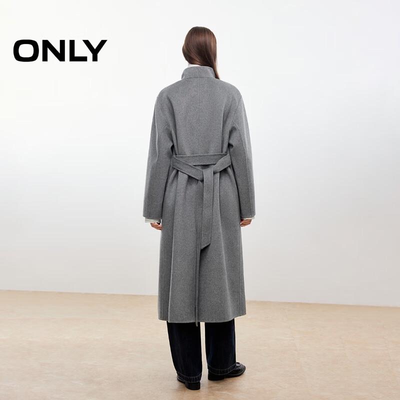 Only Women's 100% Lamb Wool Double-Faced Long Coat