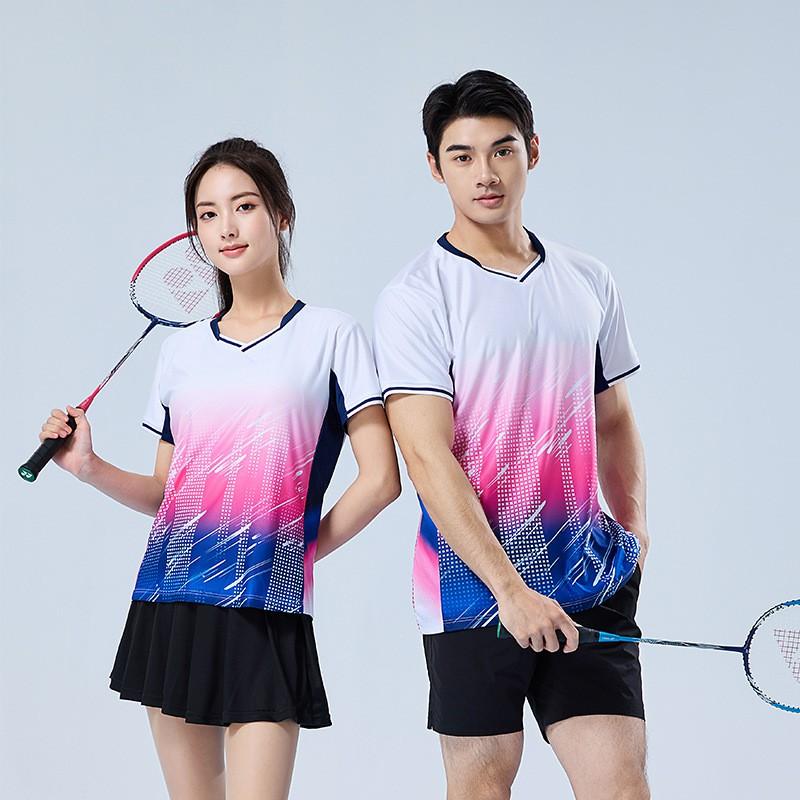 Premium Breathable Badminton Shirt Men Women Tennis Pickleball Sportswear Quick-Dry Athletic Top