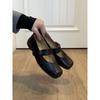 Sheepskin version~ Genuine leather retro camellia with Mary Jane small leather shoes women's spring and autumn new ballet shoes