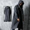 Black Fashion Adult Waterproof Long Raincoat Lady's Men Rain Coat Hooded Outdoor Hiking Travel Fishing Climbing Thickened