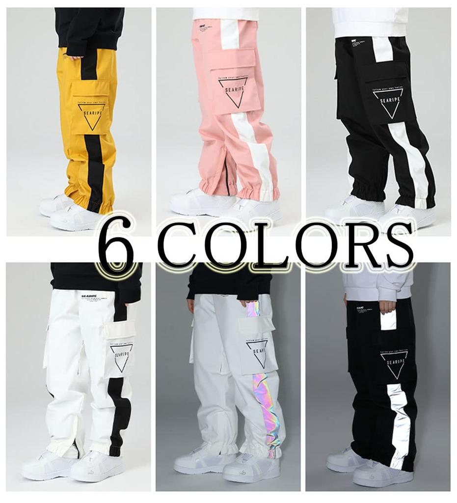 HOTIAN Snowboard Pants for Men and 6 5 Sizes Water Resistant to Abrasion and Women, Colors, (XS-XL), 10,000mm, Waterproof, Resistant, Warm, XYP-K2107