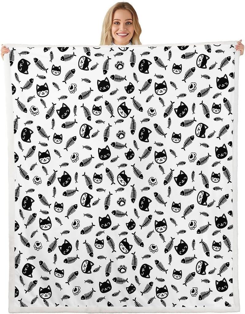 Airplane Pattern Blanket Soft Fleece Throw Kids Room Decor Aviation Theme Baby Gift Home Decoration