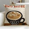 classic art theme Coffee Illustration Cushion Cover Soft  EasyWash Pillow Case  Versatile for Couch Bed Travel and Office