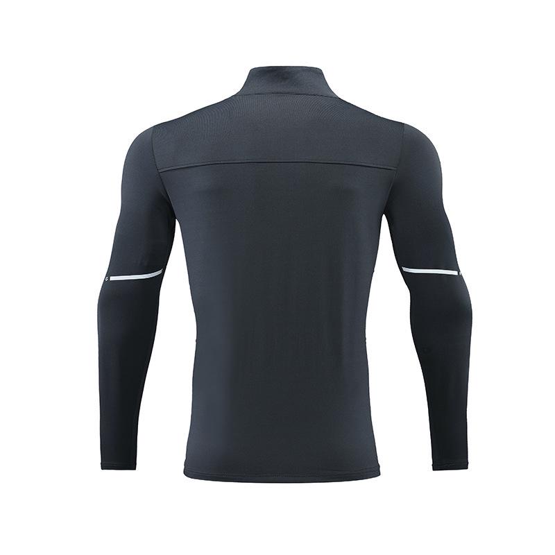 Men's Spring Quick Dry Long Sleeve Half-Zip Fitness Running Shirt