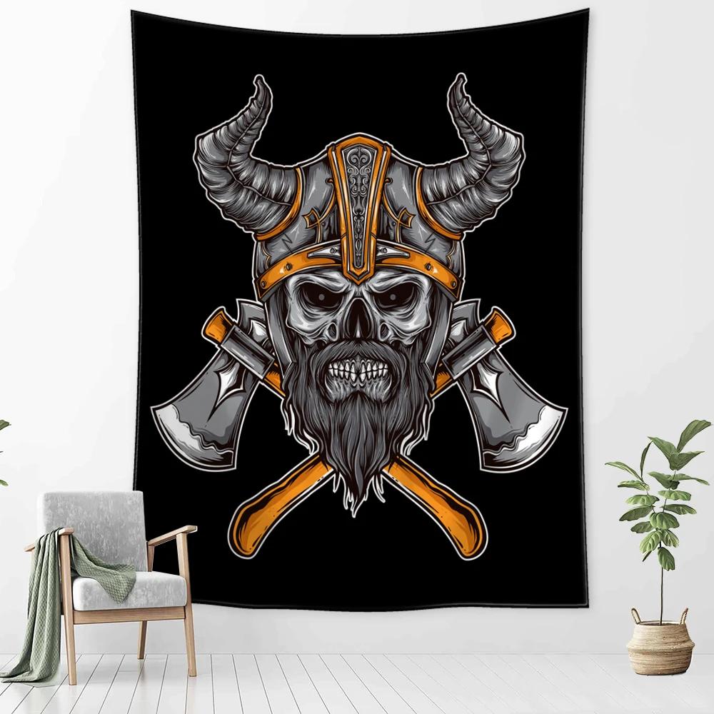Viking Warrior Tapestry  Detailed Norse Art Legendary Heroes  Myths  Unique Wall Art for Bedroom  History Lover Gift