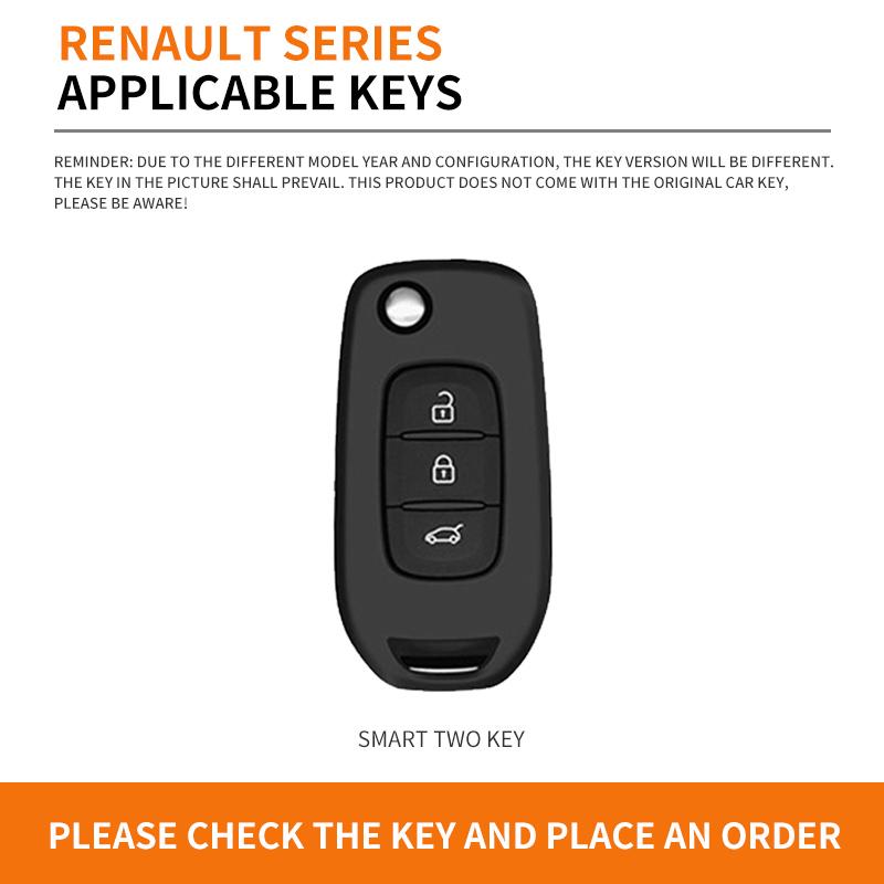 LYRH4 Fashion Leather Car Key Case Cover Shell Fob For Dacia Logan Sandero Stepway 2025 Duster Lodgy Spring Jogger Bigster For Renault