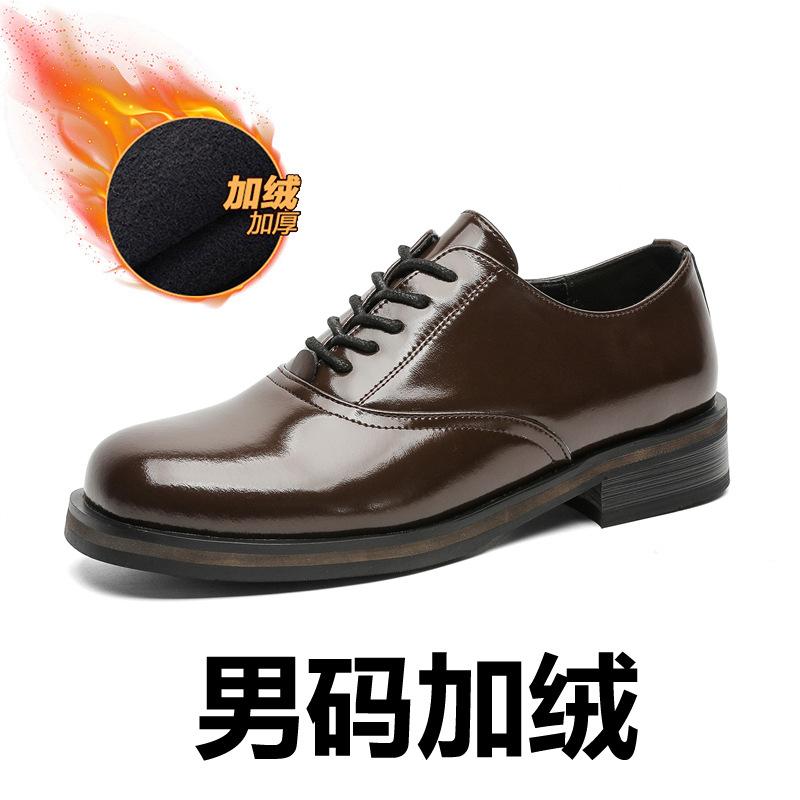 2025 new platform derby shoes men's and women's British commuter shoes business dress casual leather shoes 14643-R